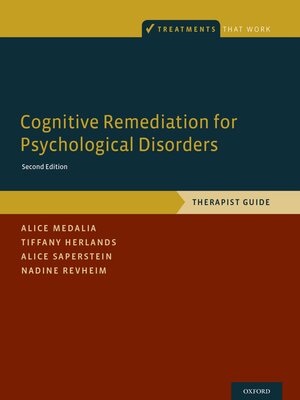 cover image of Cognitive Remediation for Psychological Disorders